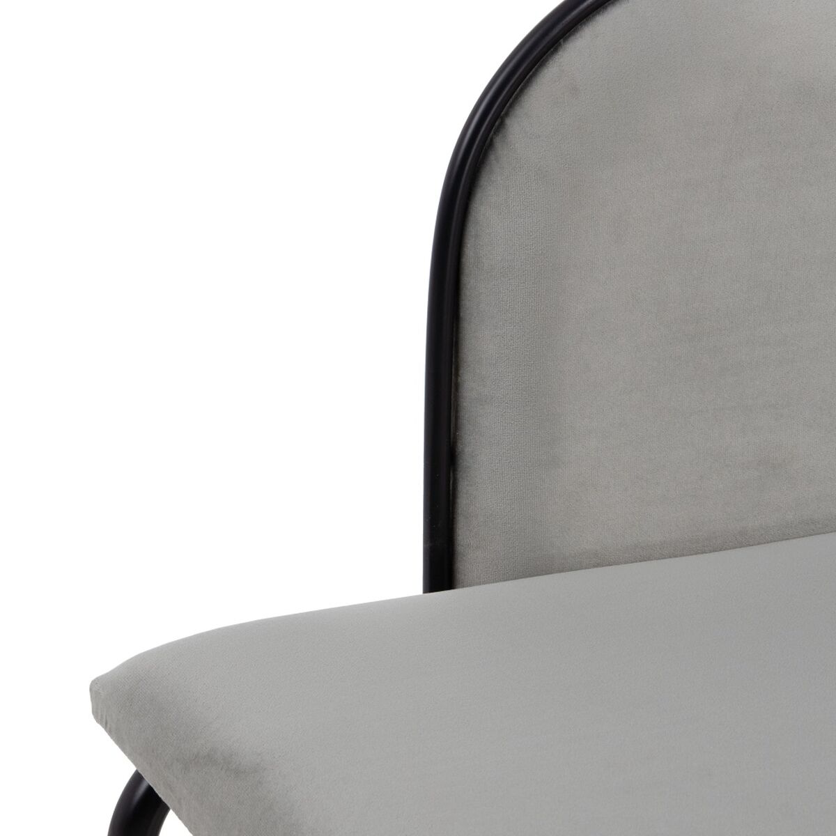 Taburete 110 x 40 x 68 cm Sintētiska Auduma Pelēks Metāls